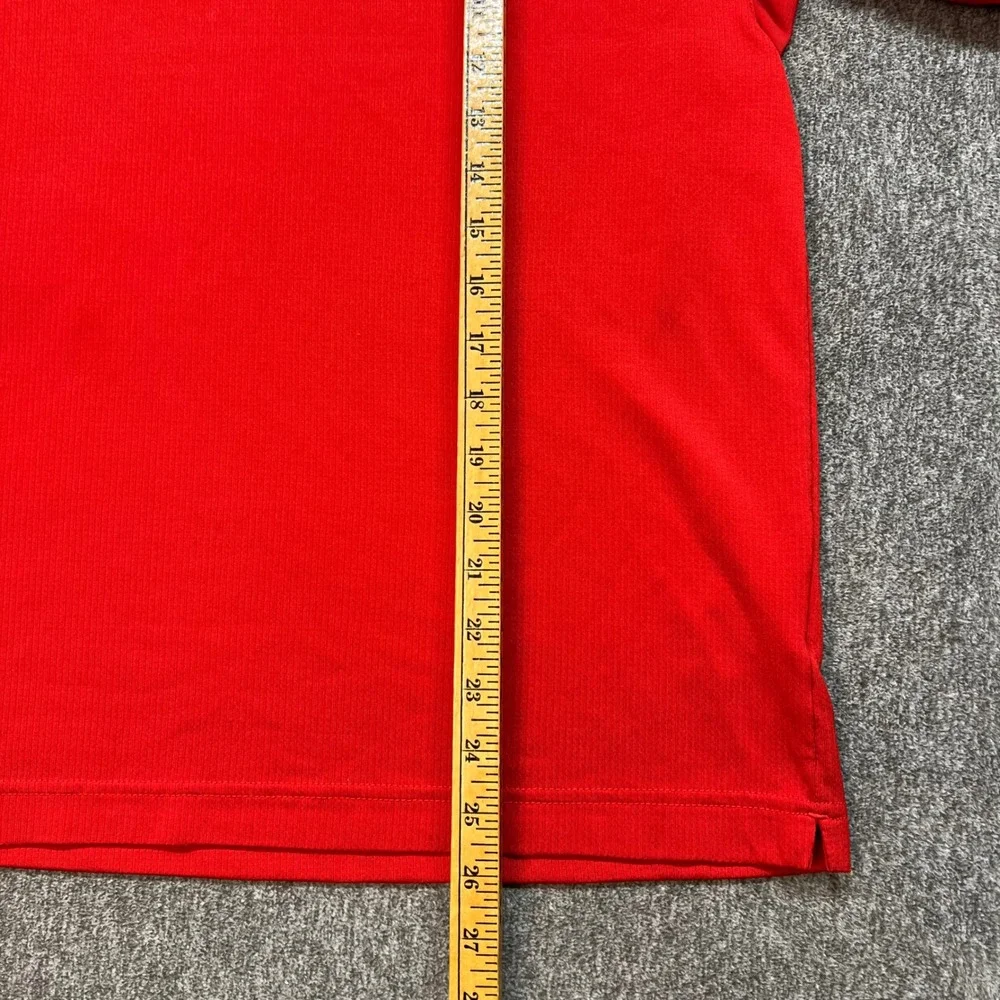 Nike Golf Sphere Dry Polo Shirt Mens Large Red Short‎ Sleeve Performance Top